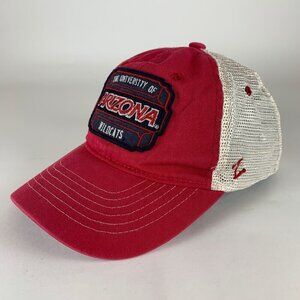 Arizona Wildcats NCAA Red Beige Zephyr Relaxed Fit Snapback Trucker Hat